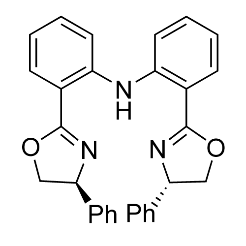 Bis(2-((S)-4-Phenyl-4,5-dihydrooxazol-2-yl)phenyl)amine structure diagram