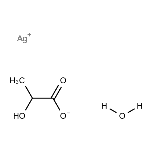 Silverlactatemonohydrate structure diagram