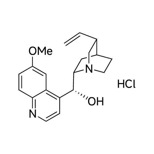 (R)-(6-Methoxyquinolin-4-yl)((1S,2S,4S,5R)-5-vinylquinuclidin-2-yl)methanol hydrochloride structure diagram