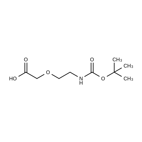 N-Boc-2-(2-aminoethoxy)acetic Acid structure diagram