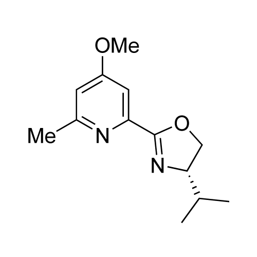 (S)-4-Isopropyl-2-(4-methoxy-6-methylpyridin-2-yl)-4,5-dihydrooxazole structure diagram