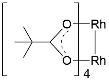 rhodium(II) pivalate structure diagram