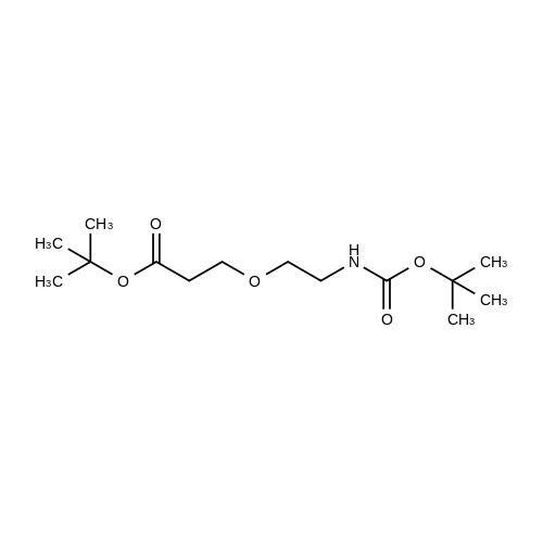 tert-Butyl 3-(2-((tert-butoxycarbonyl)amino)ethoxy)propanoate structure diagram