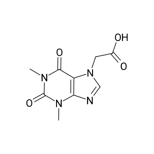 2-(1,3-Dimethyl-2,6-dioxo-1,2,3,6-tetrahydro-7H-purin-7-yl)acetic acid structure diagram