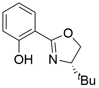 (S)-2-(4-(tert-Butyl)-4,5-dihydrooxazol-2-yl)phenol structure diagram