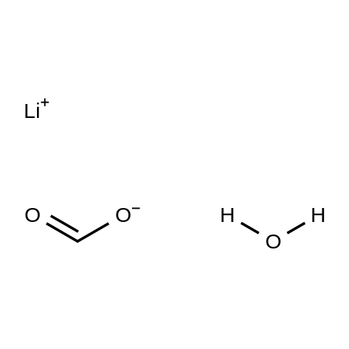 Lithium formate hydrate structure diagram