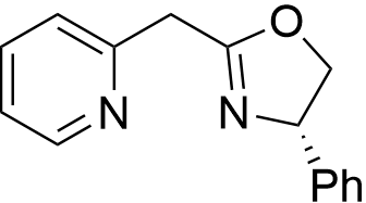 (S)-4-Phenyl-2-(pyridin-2-ylmethyl)-4,5-dihydrooxazole structure diagram