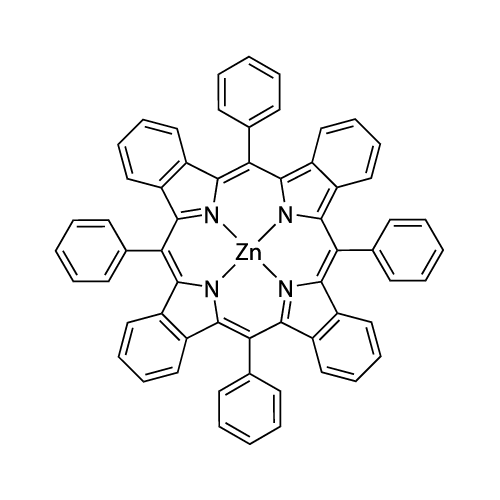 (5,10,15,20-Tetraphenyltetrabenzoporphyrinato)zinc structure diagram
