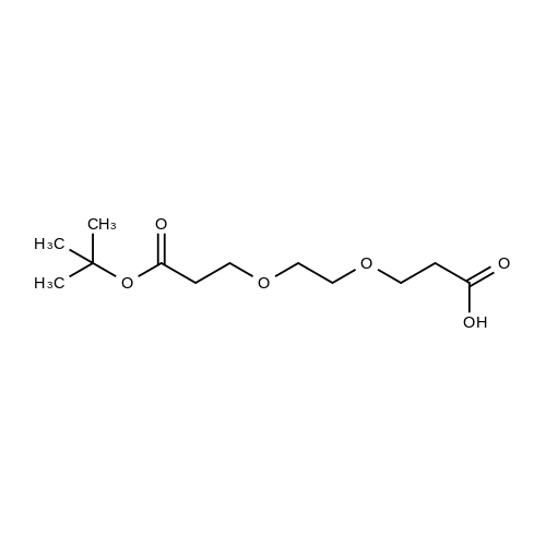 3-(2-(3-(tert-Butoxy)-3-oxopropoxy)ethoxy)propanoic acid structure diagram