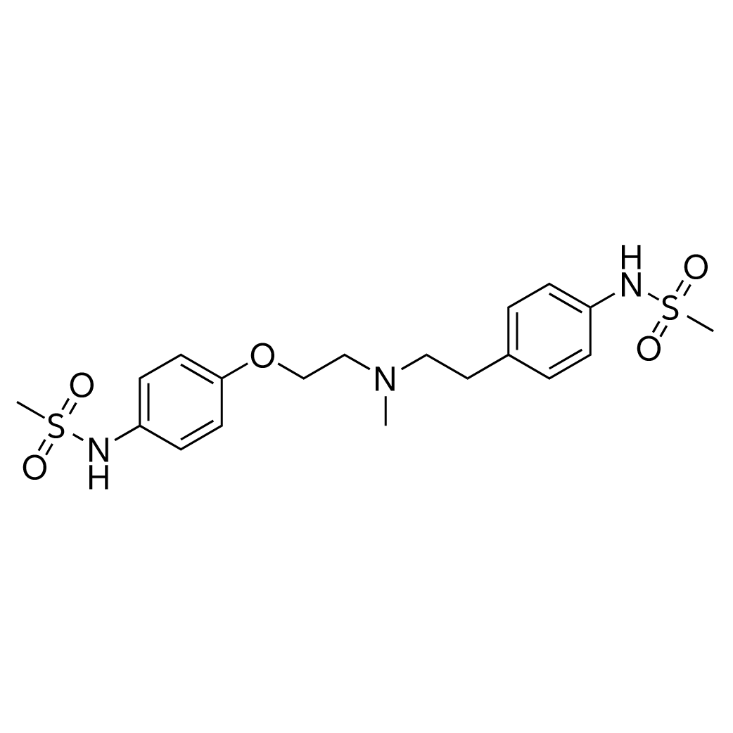 N-(4-(2-(Methyl(2-(4-(methylsulfonamido)phenoxy)ethyl)amino)ethyl)phenyl)methanesulfonamide structure diagram