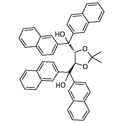 ((4R,5R)-2,2-Dimethyl-1,3-dioxolane-4,5-diyl)bis(di(naphthalen-2-yl)methanol) structure diagram