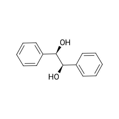 (1R,2R)-1,2-Diphenylethane-1,2-diol structure diagram