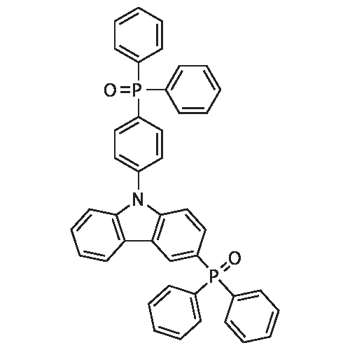 (4-(3-(Diphenylphosphoryl)-9H-carbazol-9-yl)phenyl)diphenylphosphine oxide structure diagram