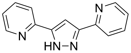 2,2'-(1H-Pyrazole-3,5-diyl)dipyridine structure diagram