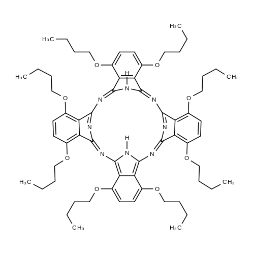 1,4,8,11,15,18,22,25-octabutoxyphthalocyanine structure diagram