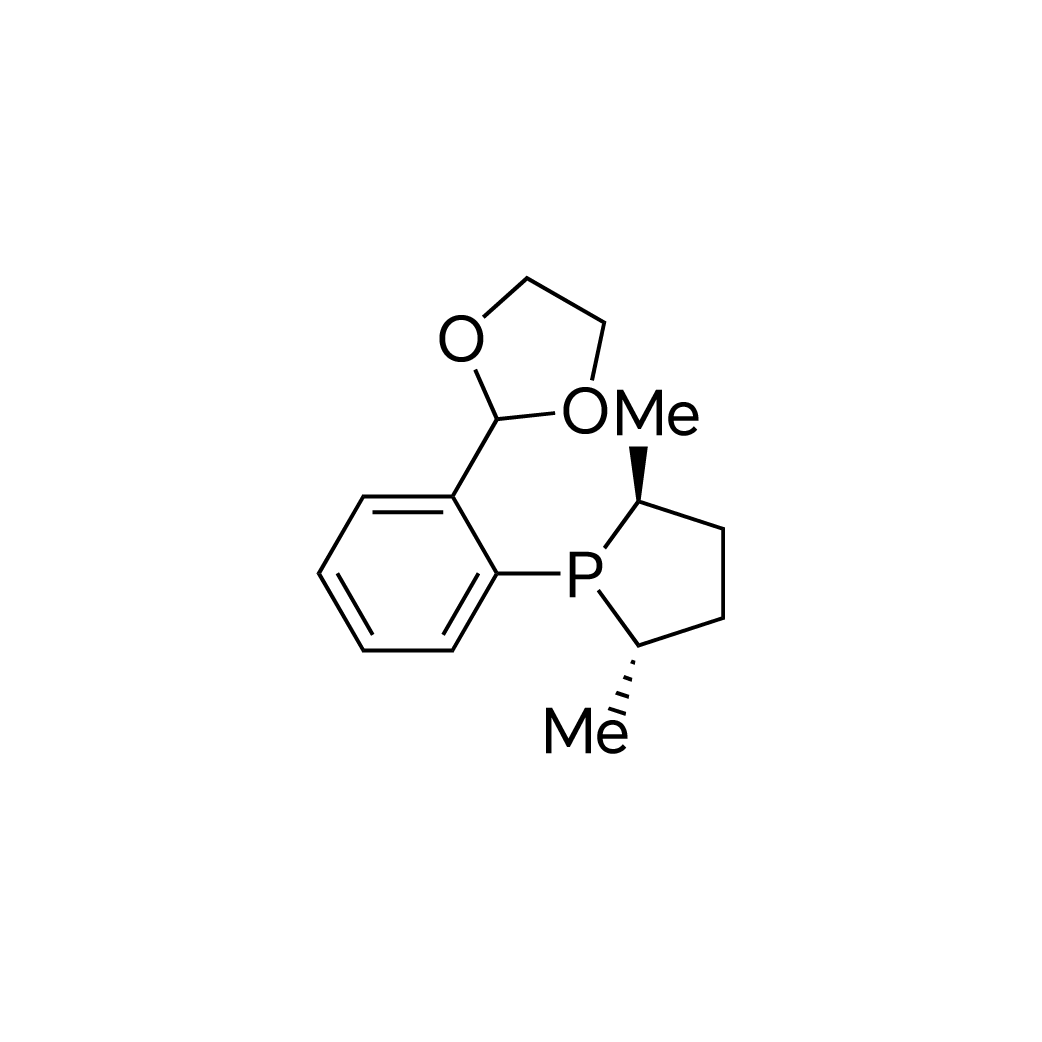 (2S,5S)-1-(2-(1,3-dioxolan-2-yl)phenyl)-2,5-dimethylphospholane structure diagram