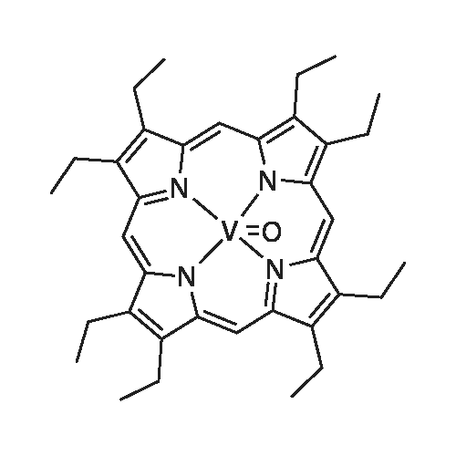 2,3,7,8,12,13,17,18-Octaethyl-21H,23H-porphine vanadium(IV) oxide structure diagram