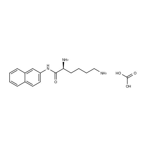 (S)-2,6-Diamino-N-(naphthalen-2-yl)hexanamide carbonate structure diagram