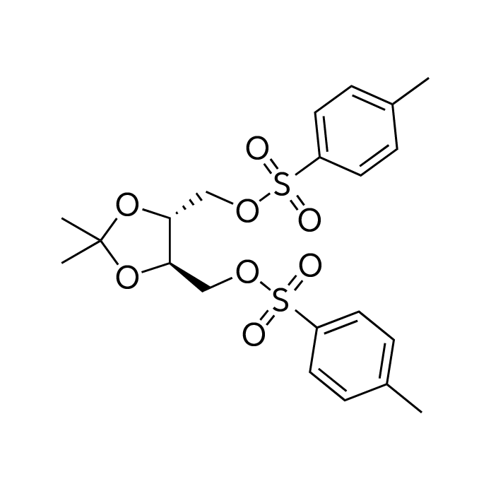 ((4R,5R)-2,2-Dimethyl-1,3-dioxolane-4,5-diyl)bis(methylene) bis(4-methylbenzenesulfonate) structure diagram