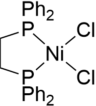 1,2-Bis(diphenylphosphino)ethane nickel(II) chloride structure diagram