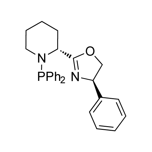 (R)-2-((R)-1-(Diphenylphosphanyl)piperidin-2-yl)-4-phenyl-4,5-dihydrooxazole structure diagram