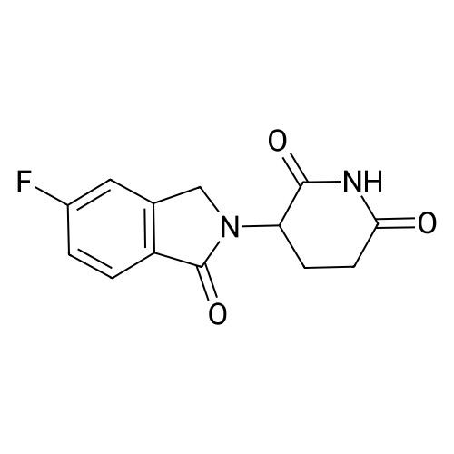 3-(5-Fluoro-1-oxoisoindolin-2-yl)piperidine-2,6-dione structure diagram