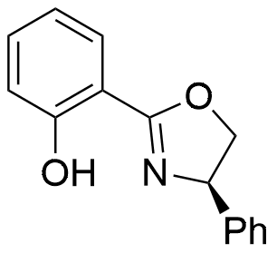 (R)-2-(4-Phenyl-4,5-dihydrooxazol-2-yl)phenol structure diagram