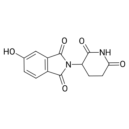 2-(2,6-Dioxopiperidin-3-yl)-5-hydroxyisoindoline-1,3-dione structure diagram