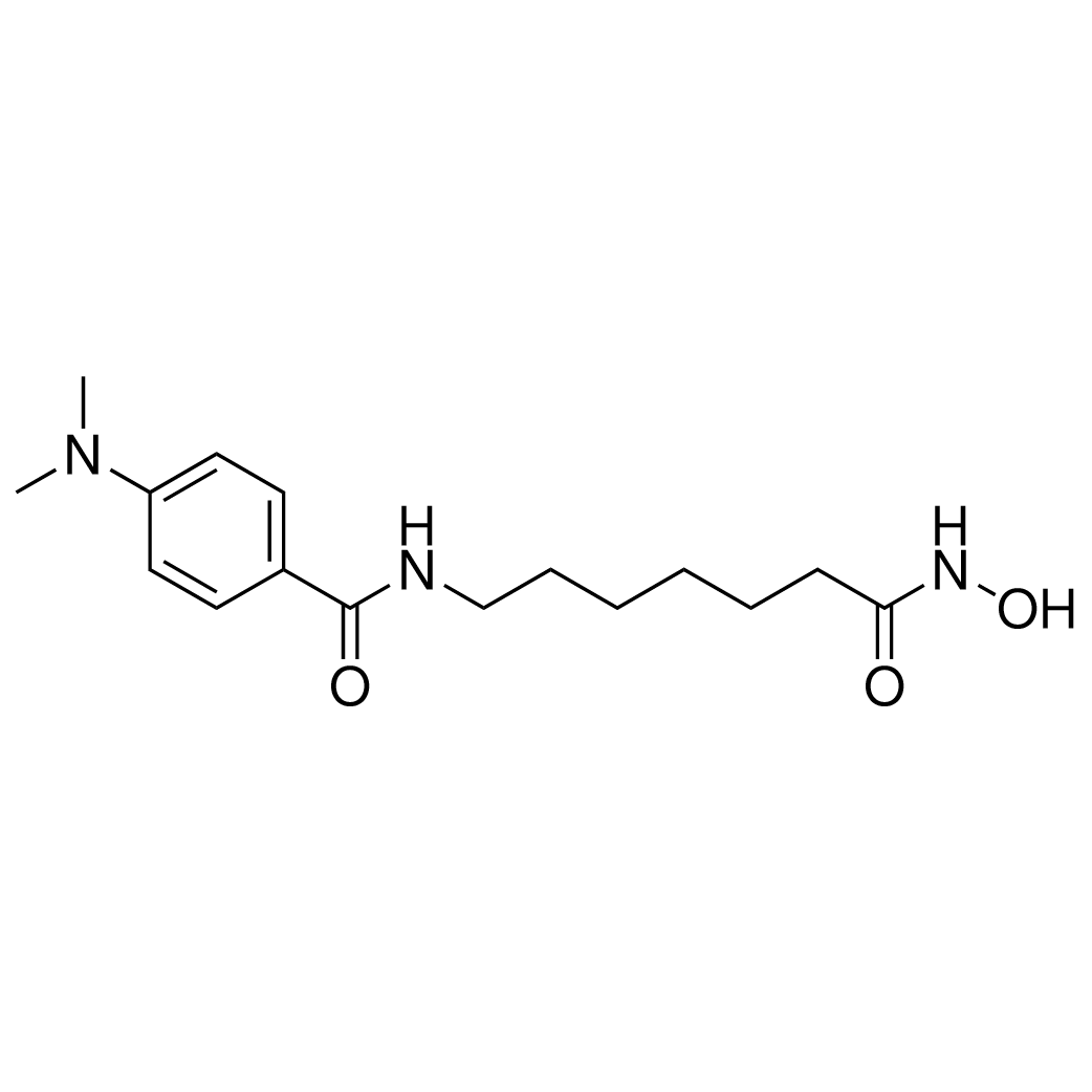 4-(Dimethylamino)-N-(7-(hydroxyamino)-7-oxoheptyl)benzamide structure diagram