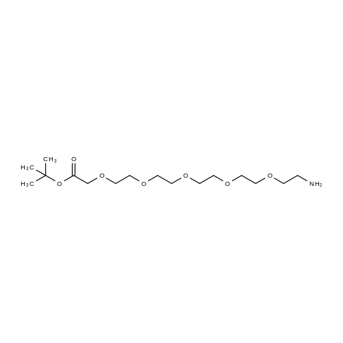 tert-Butyl 17-amino-3,6,9,12,15-pentaoxaheptadecanoate structure diagram