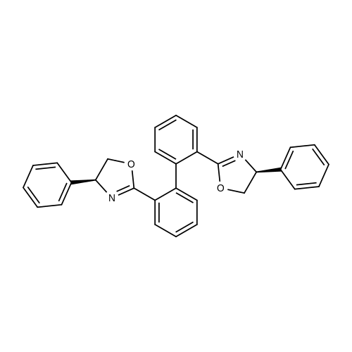2,2'-Bis((S)-4-phenyl-4,5-dihydrooxazol-2-yl)-1,1'-biphenyl structure diagram