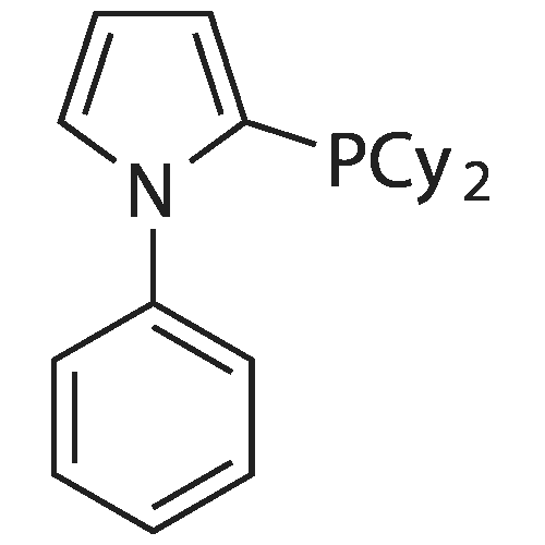 2-(Dicyclohexylphosphino)-1-phenyl-1H-pyrrole structure diagram