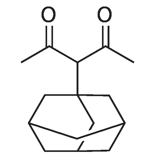 3-(Adamantan-1-yl)pentane-2,4-dione structure diagram