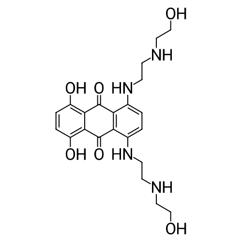 1,4-Dihydroxy-5,8-bis((2-((2-hydroxyethyl)amino)ethyl)amino)anthracene-9,10-dione structure diagram