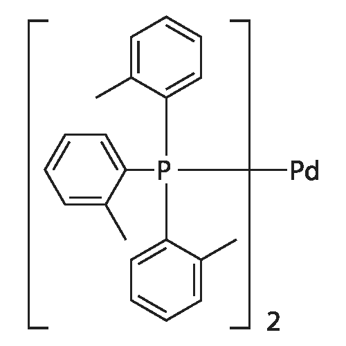 Bis(tri-o-tolylphosphine)palladium(0) structure diagram