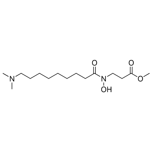 Methyl 3-(9-(dimethylamino)-N-hydroxynonanamido)propanoate structure diagram