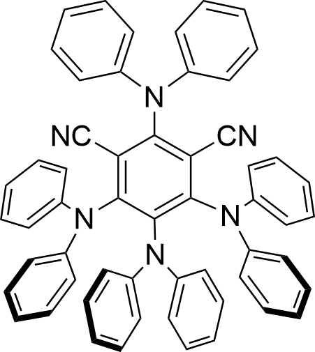 2,4,5,6-Tetrakis(diphenylamino)isophthalonitrile structure diagram