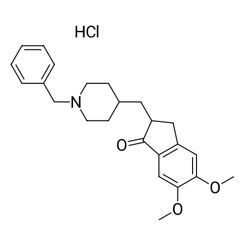 2-((1-Benzylpiperidin-4-yl)methyl)-5,6-dimethoxy-2,3-dihydro-1H-inden-1-one hydrochloride structure diagram