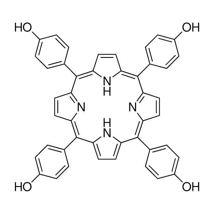 4,4',4'',4'''-(21H,23H-porphine-5,10,15,20-tetrayl)tetrakis-Phenol structure diagram