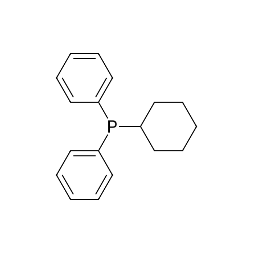 Cyclohexyldiphenylphosphine structure diagram