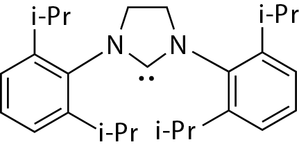 1,3-Bis(2,6-diisopropylphenyl)imidazolidin-2-ylidene structure diagram