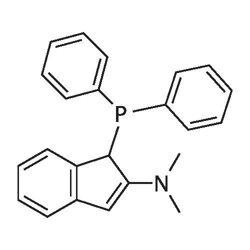 1-(Diphenylphosphino)-N,N-dimethyl-1H-inden-2-amine structure diagram