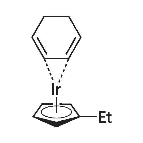 1-Ethylcyclopentadienyl-1,3-cyclohexadieneiridium(I) structure diagram