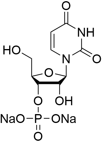 Sodium (2R,3S,4R,5R)-5-(2,4-dioxo-3,4-dihydropyrimidin-1(2H)-yl)-4-hydroxy-2-(hydroxymethyl)tetrahydrofuran-3-yl phosphate structure diagram