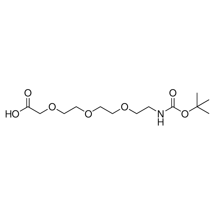 2,2-Dimethyl-4-oxo-3,8,11,14-tetraoxa-5-azahexadecan-16-oic acid structure diagram