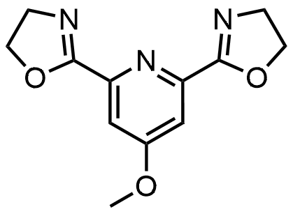 2,2'-(4-Methoxypyridine-2,6-diyl)bis(4,5-dihydrooxazole) structure diagram