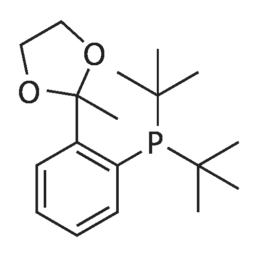 Di-tert-butyl(2-(2-methyl-1,3-dioxolan-2-yl)phenyl)phosphine structure diagram