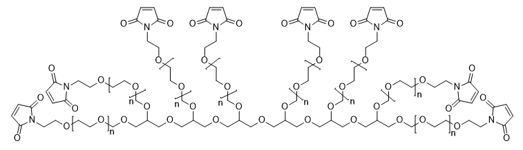 8-arm-PEG-Mal average Mw20000 structure diagram