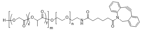 PLGA(10k)-PEG(5k)-DBCO structure diagram