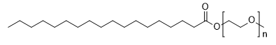 Stearic acid-mPEG, MW 1,000 structure diagram